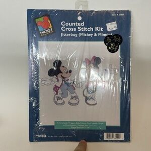 New Disney‎ Mickey Mouse Unlimited Counted Cross Stitch Kit Jitterbug Minnie USA
